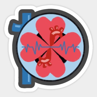 Heartbeat Design Sticker